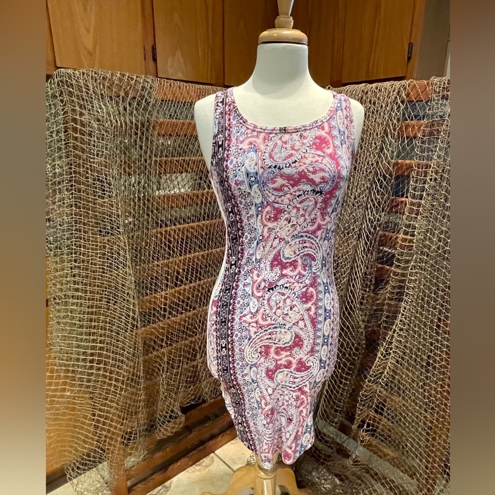 NWT No Comment Paisley Print Tank Dress Small
